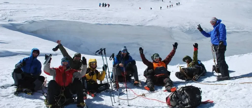 Mt. Kazbek climbing